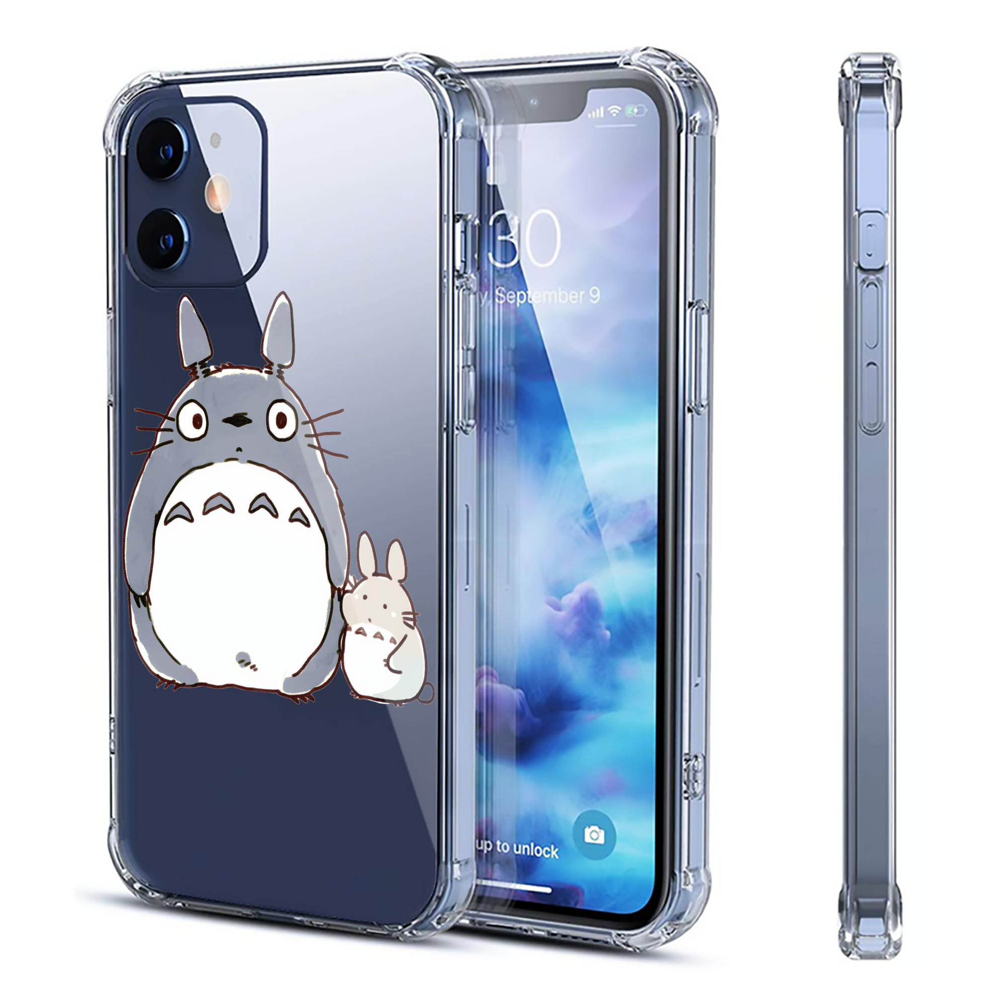 （画像用） となりのトトロ 草壁メイ 草壁サツキ My Neighbor Totoro Satsuki Kusakabe Mei Kusakabe 【iPhone 12シリーズ対応】透明スマホケース（クリアソフトケース）